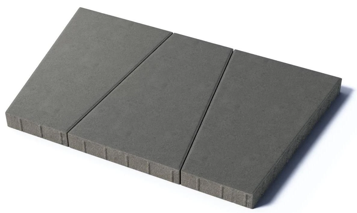 Тротуарная плитка Рутрум, 80 мм, серый