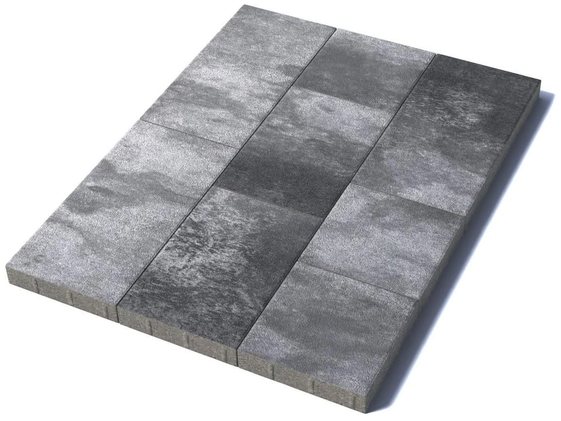 Тротуарная плитка Трио, 60 мм, гранит, Антрацит