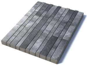 Тротуарная плитка Ригель, 80 мм, Антрацит