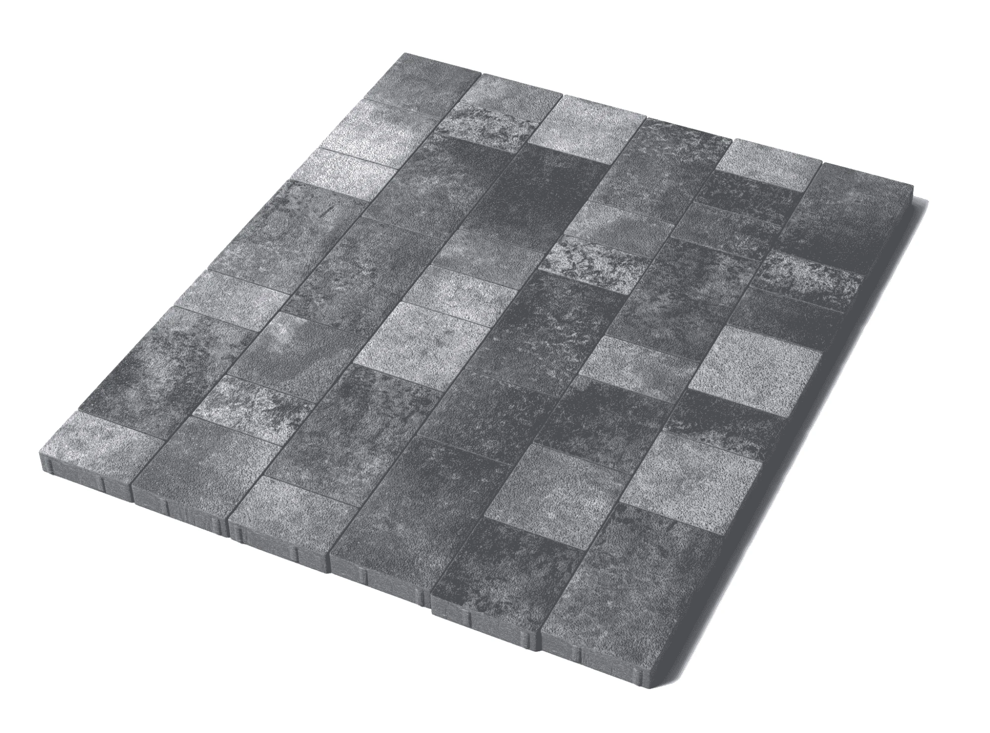 Тротуарная плитка Старый город, 40 мм, гранит, Антрацит