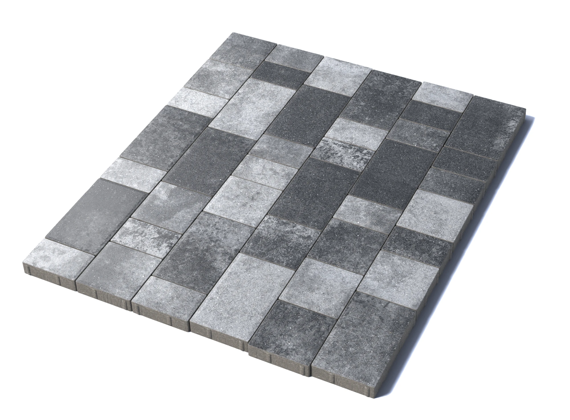 Тротуарная плитка Старый город, 40 мм, Антрацит