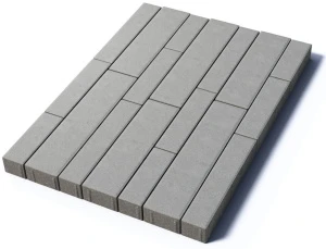 Тротуарная плитка Табула, 80 мм, белый