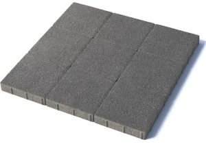 Тротуарная плитка Квадрат 300х300х60 мм, гранит, серый