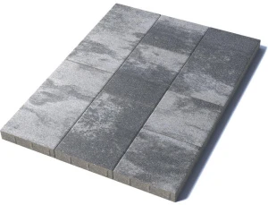 Тротуарная плитка Трио, 60 мм, Антрацит