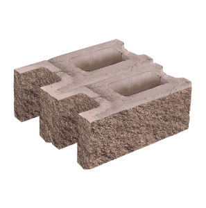 Заборный блок колотый, стеновой утолщенный, 380*380*140мм, коричневый Заборный блок колотый, стеновой утолщенный, 380*380*140мм, коричневый