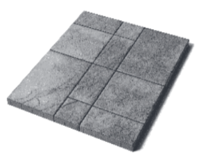 Тротуарная плитка Петра, 60 мм, Шунгит