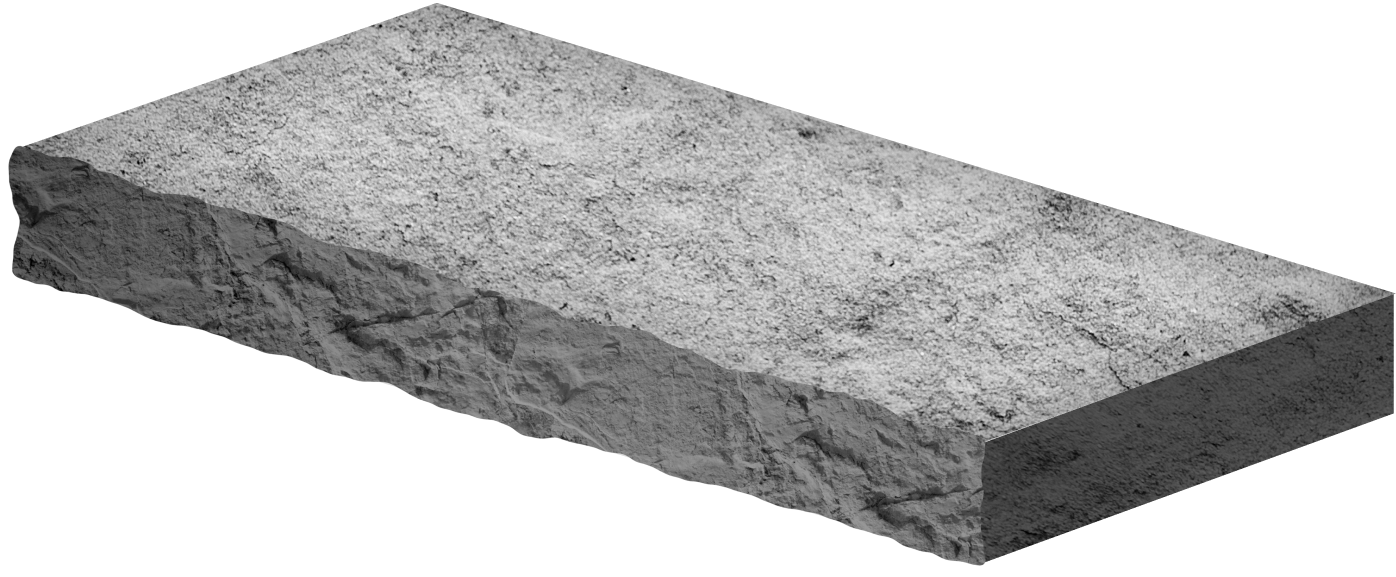 Крышка для простенка, 500*220 мм, серый Крышка для простенка, 500*220 мм, серый