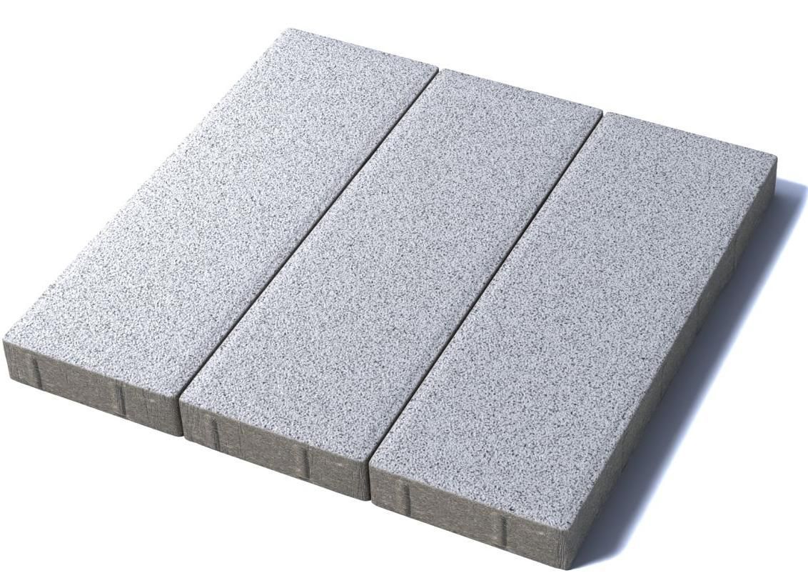 Тротуарная плитка Прямоугольник 900х300х80 мм, мрамор, белый с черным