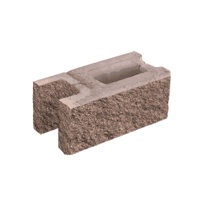 Заборный блок колотый, стеновой, 380*190*140мм, коричневый Заборный блок колотый, стеновой, 380*190*140мм, коричневый