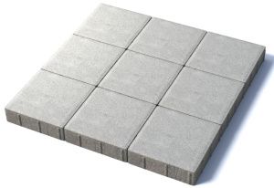 Тротуарная плитка Квадрат 300х300х80 мм, белый