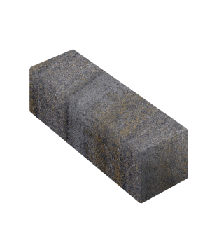 Облицовочный угловой вибропрессованный кирпич, полный прокрас, Базальт