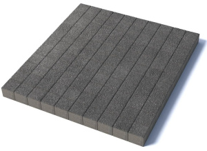 Тротуарная плитка Квадрат 100х100х60 мм, гранит, серый